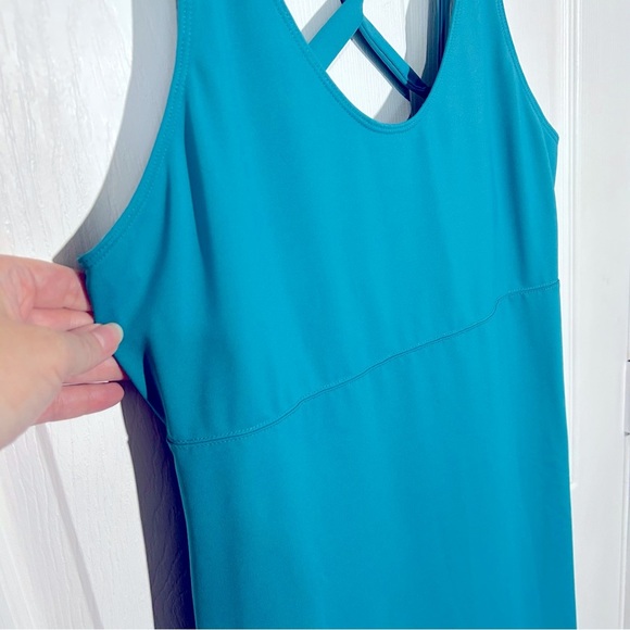 Merrell Opti-Wick Lily UPF 50 Aqua Teal Dress Medium Active Sport Athletic Dress - Picture 4 of 12